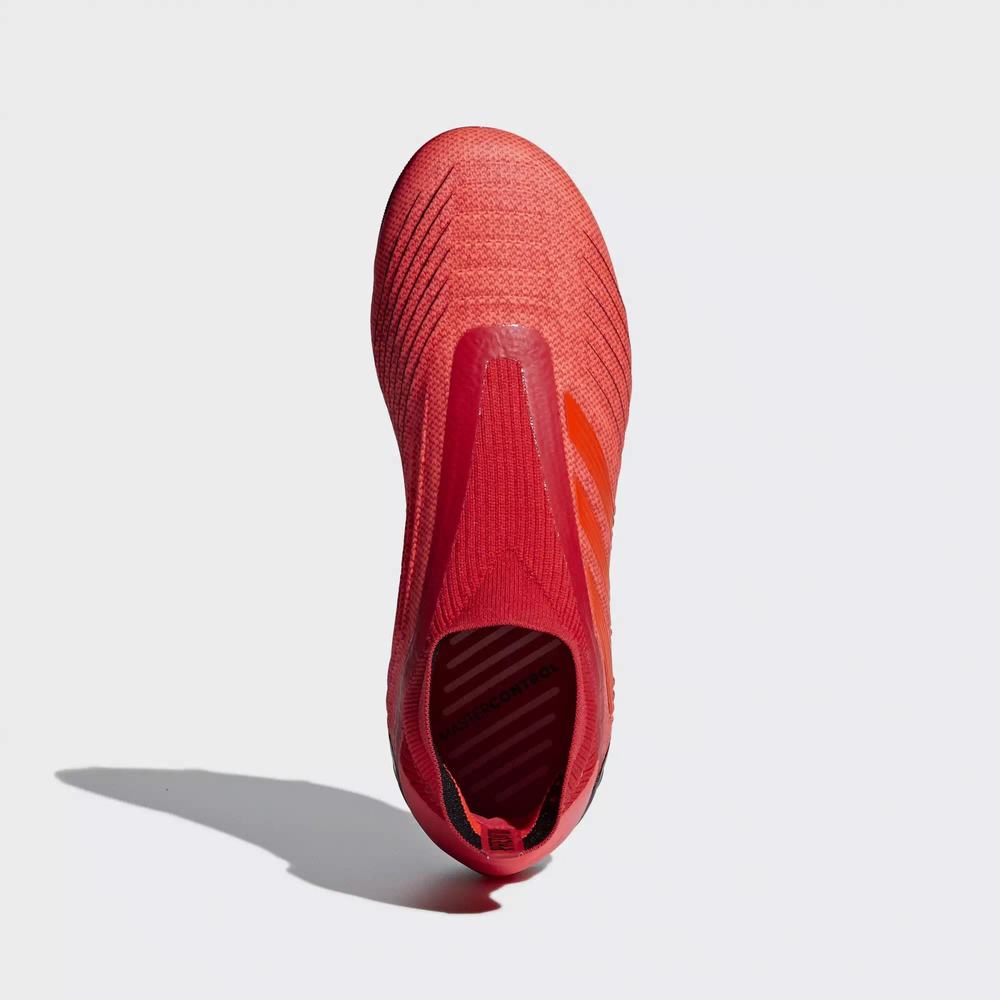 Adidas Predator 19+ Firm Ground Tacos de Futbol Rojos Para Niño (MX-84149)